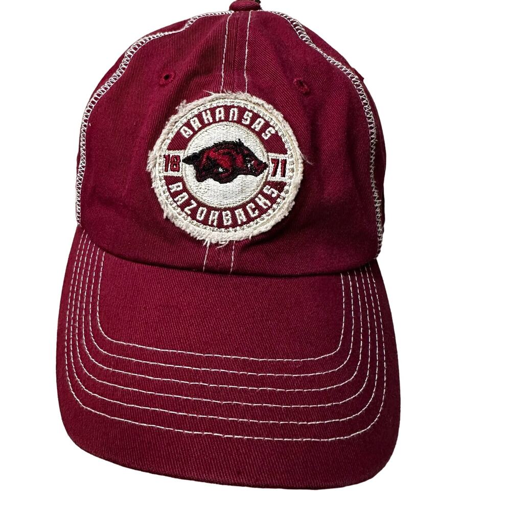 Russel Arkansas Razorbacks Patch Adjustable Baseball Cap Hat OSFA